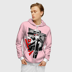 Толстовка 3D на молнии мужская Hellsing Хеллсинг, цвет: 3D-белый — фото 2