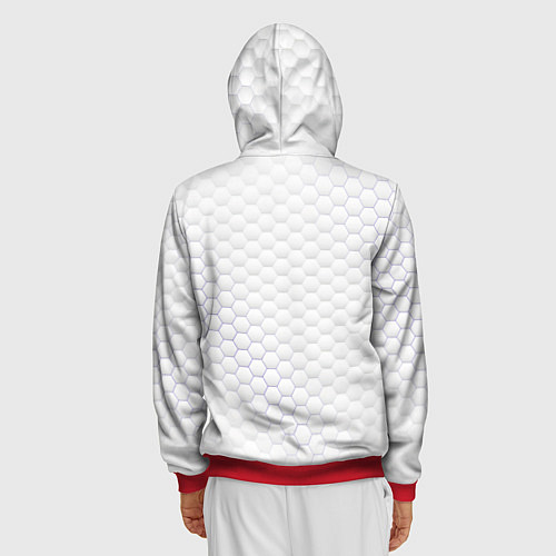 Мужская толстовка на молнии SKODA / 3D-Красный – фото 4