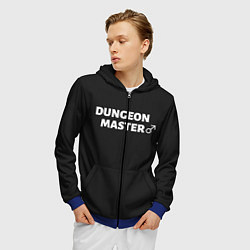 Толстовка 3D на молнии мужская Dungeon Master, цвет: 3D-синий — фото 2