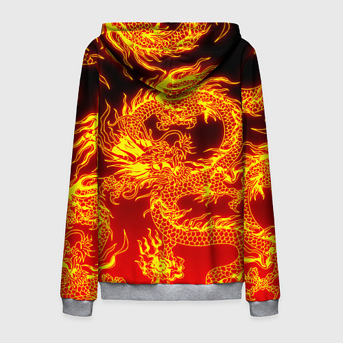Мужская толстовка на молнии ДРАКОН / 3D-Меланж – фото 2