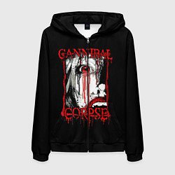 Толстовка 3D на молнии мужская Cannibal Corpse 2, цвет: 3D-черный