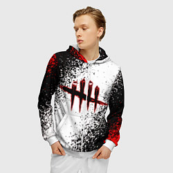 Толстовка 3D на молнии мужская Dead by Daylight, цвет: 3D-белый — фото 2