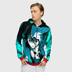 Толстовка 3D на молнии мужская Улькиорра Сифер Ulquiorra, цвет: 3D-красный — фото 2