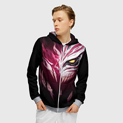 Толстовка 3D на молнии мужская ИЧИГО БЛИЧ BLEACH, цвет: 3D-меланж — фото 2