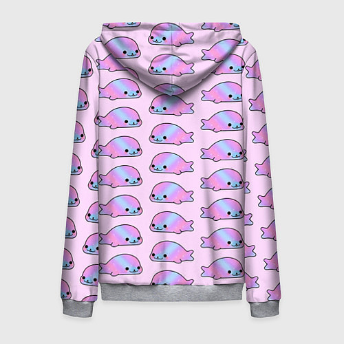 Мужская толстовка на молнии Нерпы / 3D-Меланж – фото 2