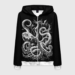 Мужская толстовка на молнии Кракен Монстр