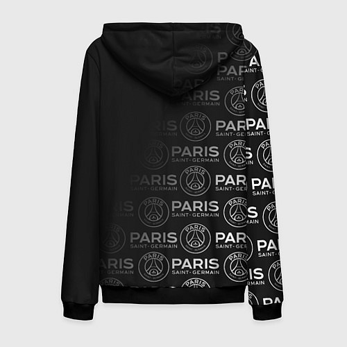 Мужская толстовка на молнии ФК ПСЖ PARIS SAINT GERMAIN / 3D-Черный – фото 2