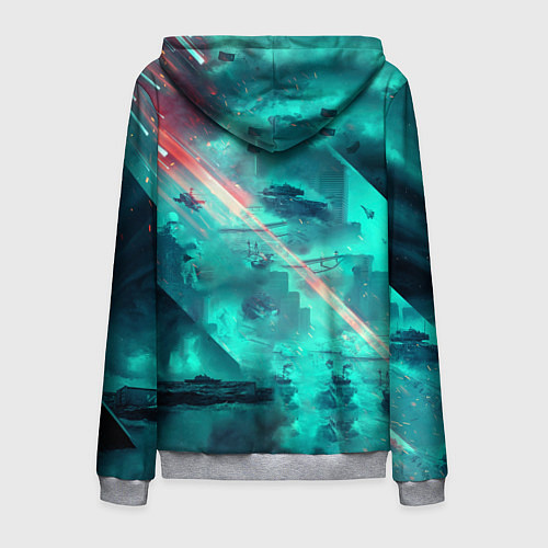 Мужская толстовка на молнии Баттлфилд 2042 / 3D-Меланж – фото 2