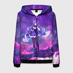 Толстовка 3D на молнии мужская Genshin Impact Кэ Цин, цвет: 3D-черный