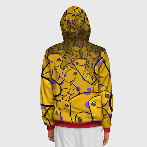 Мужская толстовка на молнии Nessy / 3D-Красный – фото 4