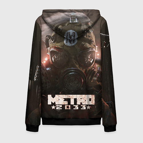 Мужская толстовка на молнии MERTO 2033 ПРОТИВОГАЗ / 3D-Черный – фото 2