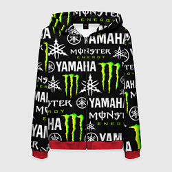 Толстовка 3D на молнии мужская YAMAHA X MONSTER SPORT, цвет: 3D-красный
