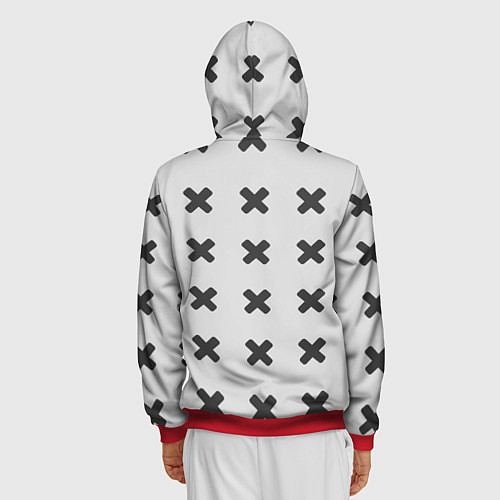 Мужская толстовка на молнии Риэл Мэйер из Эрго Прокси / 3D-Красный – фото 4