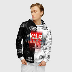 Толстовка 3D на молнии мужская WAR THUNDER ВАР ТАНДЕР, цвет: 3D-белый — фото 2