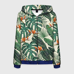 Мужская толстовка на молнии Тропический паттерн