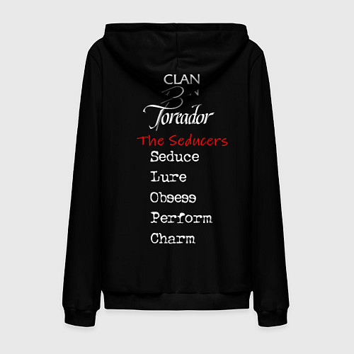 Мужская толстовка на молнии Тореадор / 3D-Черный – фото 2