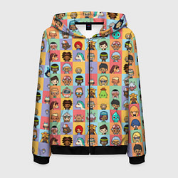 Толстовка 3D на молнии мужская Toca Life Worl, цвет: 3D-черный