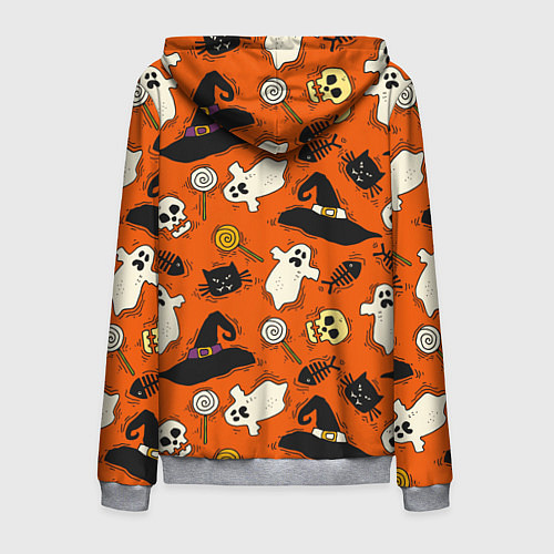 Мужская толстовка на молнии Хэллоуинские шалости / 3D-Меланж – фото 2