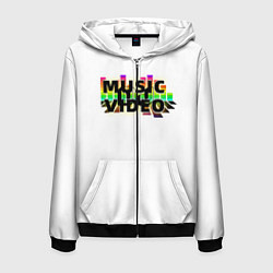 Толстовка 3D на молнии мужская Merch - DJ MUSICVIDEO, цвет: 3D-черный