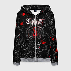 Толстовка 3D на молнии мужская Slipknot Rock Слипкнот Музыка Рок Гранж, цвет: 3D-меланж