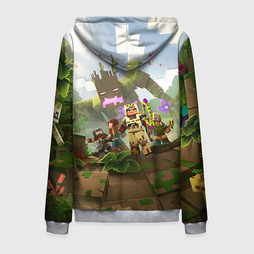 Мужская толстовка на молнии МАЙНКРАФТ ГЕРОИ ПРОТИВ ЗЛА / 3D-Меланж – фото 2