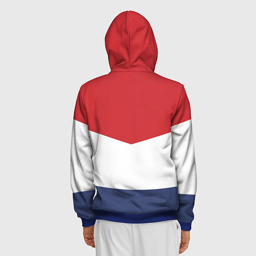 Мужская толстовка на молнии Russia / 3D-Синий – фото 4