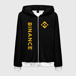 Мужская толстовка на молнии БИНАНС ЛОГО КАРБОН BINANCE LOGO