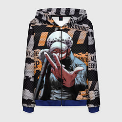 Толстовка 3D на молнии мужская Трафальгар Ло особо опасен, цвет: 3D-синий