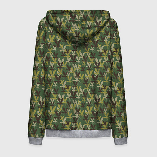 Мужская толстовка на молнии Комары камуфляж / 3D-Меланж – фото 2