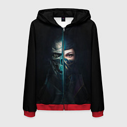 Толстовка 3D на молнии мужская Королева Гристоля, цвет: 3D-красный