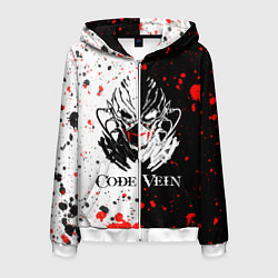 Толстовка 3D на молнии мужская Code Vein Logo, цвет: 3D-белый