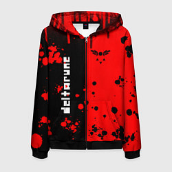 Толстовка 3D на молнии мужская Deltarune black & red, цвет: 3D-черный