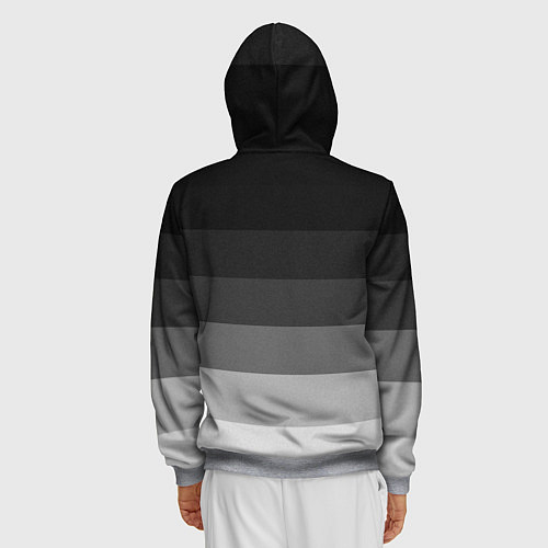 Мужская толстовка на молнии SKODA, ШКОДА ГРАДИЕНТ / 3D-Меланж – фото 4