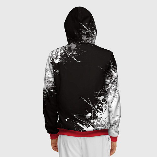 Мужская толстовка на молнии Год тигра2022 / 3D-Красный – фото 4