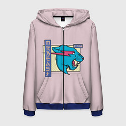 Толстовка 3D на молнии мужская Mr Beast Japan Full Print, цвет: 3D-синий