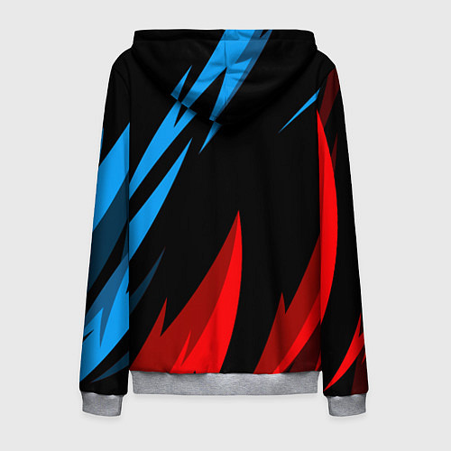 Мужская толстовка на молнии BMW Логотип Узор / 3D-Меланж – фото 2