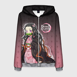 Толстовка 3D на молнии мужская НЕЗУКО NEZUKO SLAYER, цвет: 3D-меланж