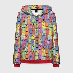 Мужская толстовка на молнии Красочные Сурикаты