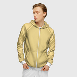 Толстовка 3D на молнии мужская Золотая абстракция, цвет: 3D-белый — фото 2