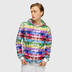 Толстовка 3D на молнии мужская Баскетбол Куроко Манга Аниме, Глаза, цвет: 3D-белый — фото 2