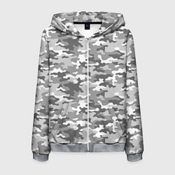 Мужская толстовка на молнии Серый Военный Камуфляж