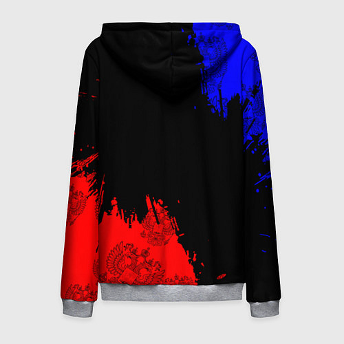 Мужская толстовка на молнии Russia Патриот / 3D-Меланж – фото 2