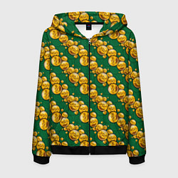 Мужская толстовка на молнии Биткоины Криптовалюта