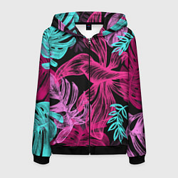 Мужская толстовка на молнии Папоротниковый неон