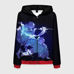 Толстовка 3D на молнии мужская ГИЮ ТОМИОКА И ТАНДЖИРО ДЫХАНИЕ ВОДЫ, цвет: 3D-красный