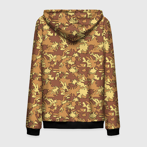 Мужская толстовка на молнии Творческий камуфляж в военном стиле / 3D-Черный – фото 2