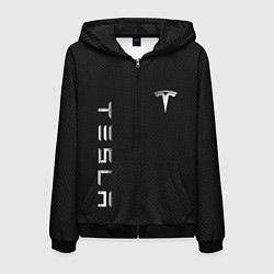 Толстовка 3D на молнии мужская TESLA - ТЕСЛА КАРБОН И МЕТАЛЛ, цвет: 3D-черный