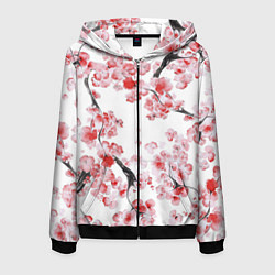 Мужская толстовка на молнии Ранняя сакура
