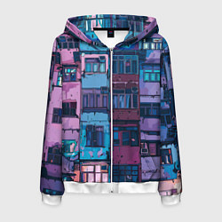 Толстовка 3D на молнии мужская Night aesthetics Japan, цвет: 3D-белый