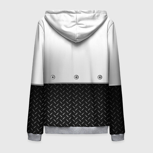 Мужская толстовка на молнии MERCEDES F1 СТАЛЬ / 3D-Меланж – фото 2